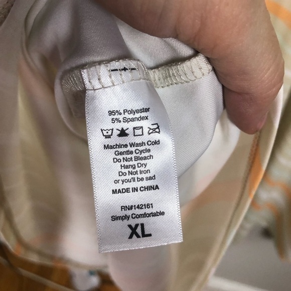 LuLa roe Women’s tan and cream striped summer dress with pockets Size XL - Picture 8 of 11